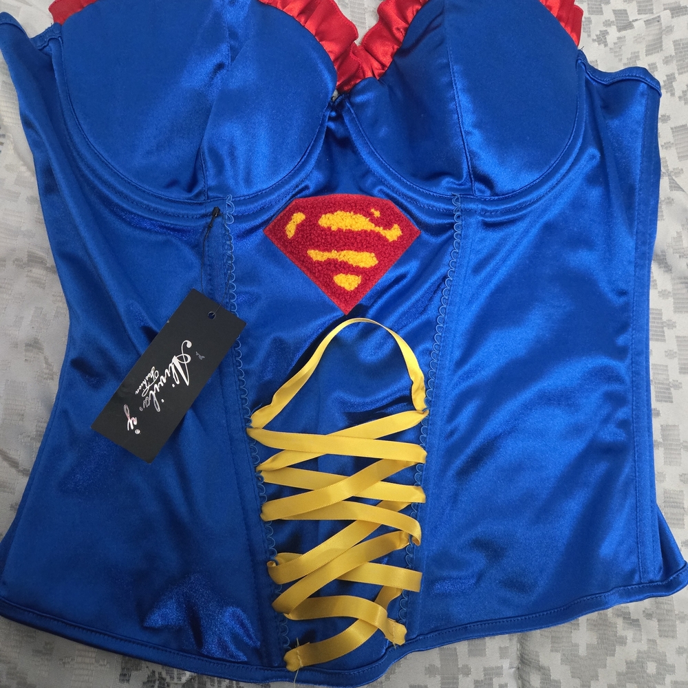Blue and Red Superhero Corset